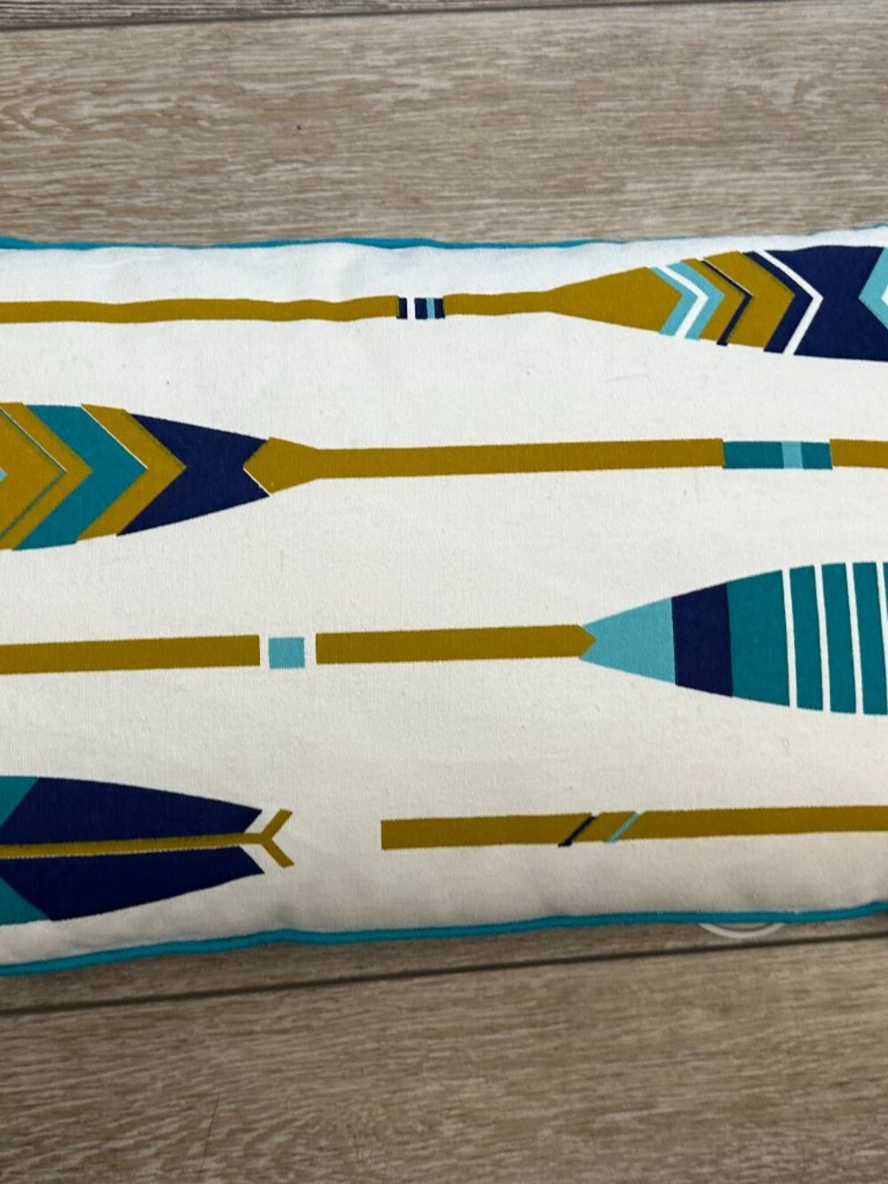 NWT Chesapeake Bay Decorative Throw Pillow w Oars Print Nautical Coastal